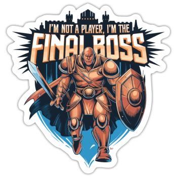 I'm the FinalBoss – Mächtiger Charakter - Sticker Größe S (10 x 10 cm) - Mattweiß - Vorne