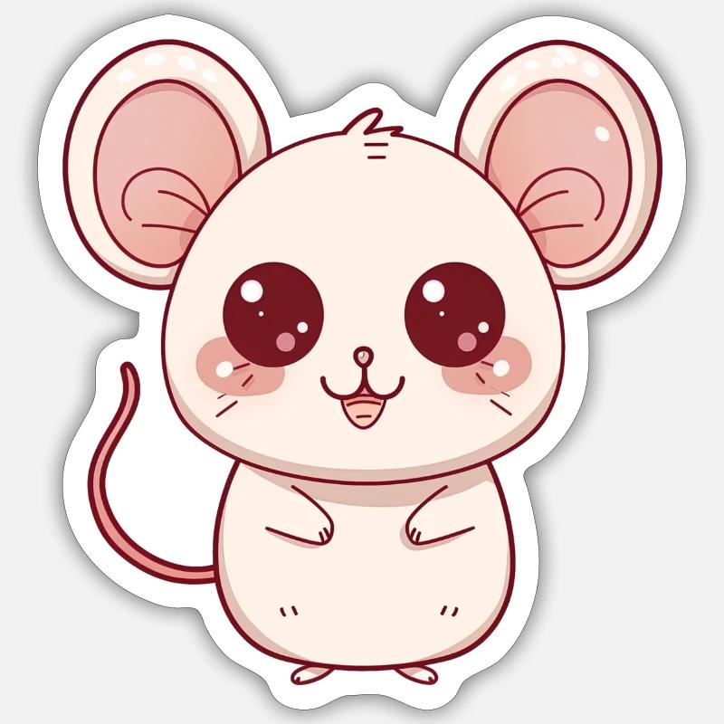 Mouse Gift Child, Chibi Style Mouse Sticker size S (10 x 10 cm)