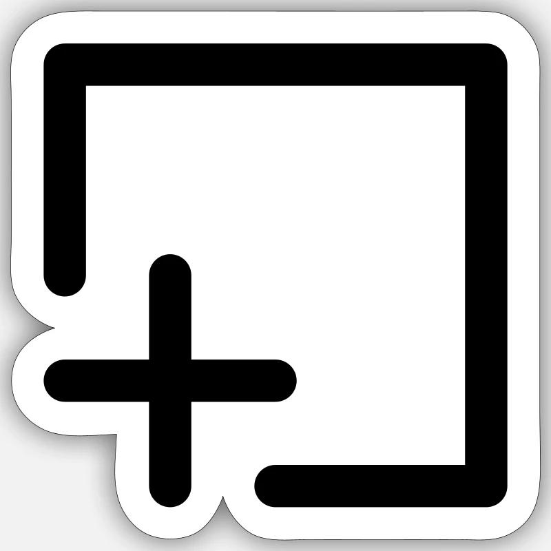 Save Add Computer Icon Form Abstrakt Geschenk Sticker Größe S (10 x 10 cm)