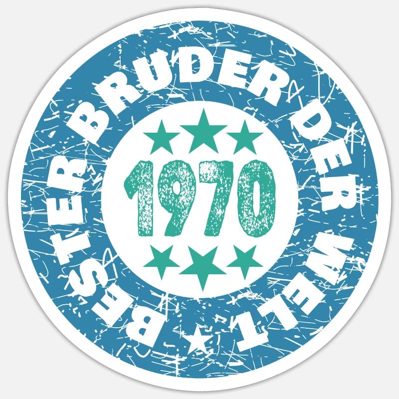 1970 - Sticker taille S (10 x 10 cm) - blanc mat