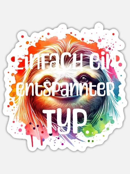 Entspannter Typ - Sticker Größe S (10 x 10 cm) - Mattweiß