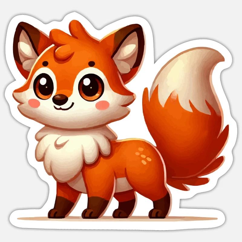 Fuchs Comic Sticker Größe S (10 x 10 cm)