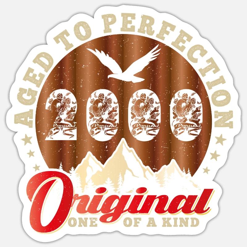 Ikonisches 2000-jähriges Jubiläum Sticker Größe S (10 x 10 cm)