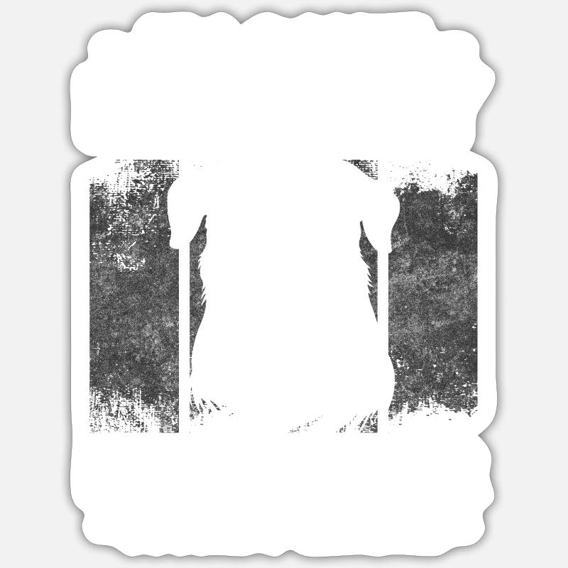 Rassehund Hunderasse Frauchen Gassi - Sticker Größe S (10 x 10 cm) - Mattweiß