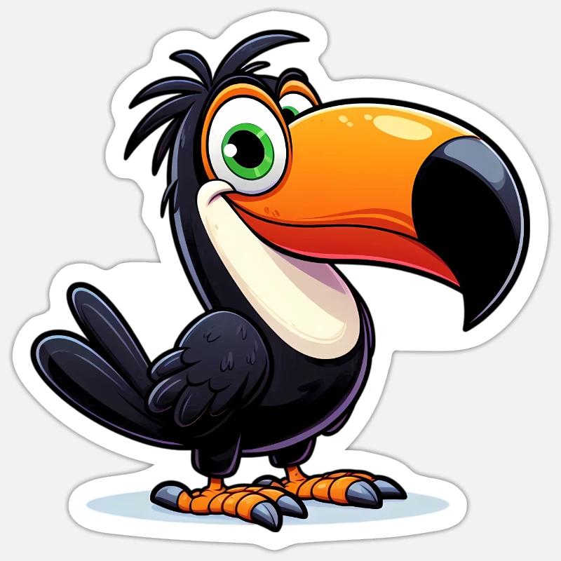 Toucan - Sticker size S (10 x 10 cm) - white matte