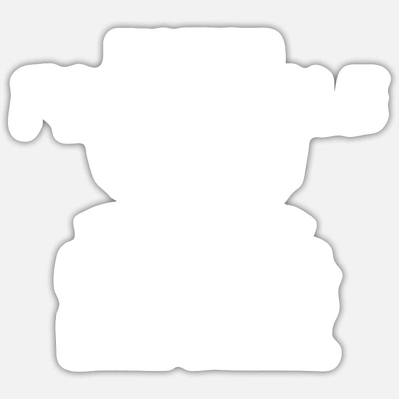 BOUCHER FORMIDABLE - Sticker taille S (10 x 10 cm) - blanc mat