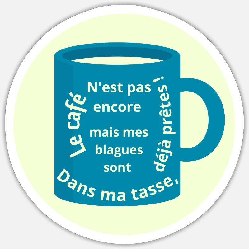 Humour Matinal pull 100% coton Sticker taille S (10 x 10 cm)