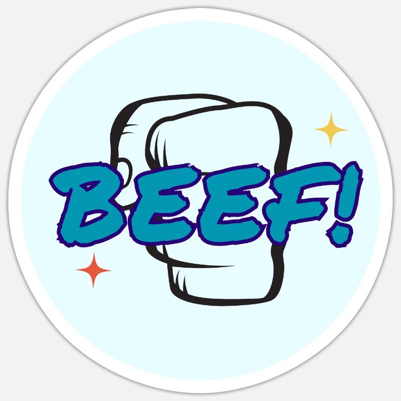 Bœuf Sticker taille S (10 x 10 cm)