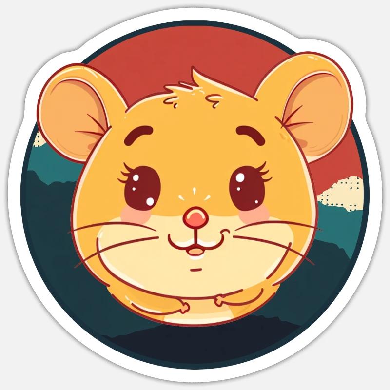Mäuschen Maus - Sticker Größe S (10 x 10 cm) - Mattweiß