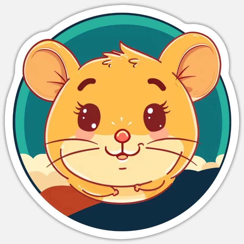 Mäuse Nagetier - Sticker Größe S (10 x 10 cm) - Mattweiß