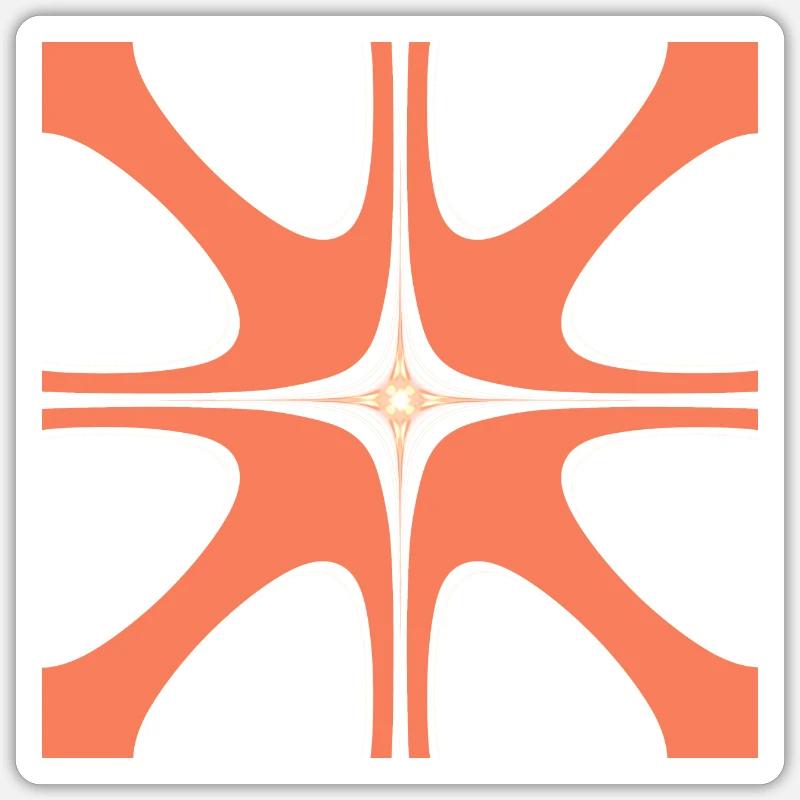 Abstract with a white pattern in the middle Sticker size S (10 x 10 cm)