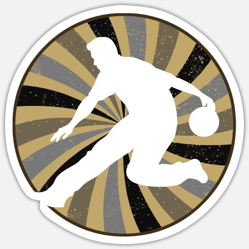 Bowling Bowlingkugel - Sticker Größe S (10 x 10 cm) - Mattweiß