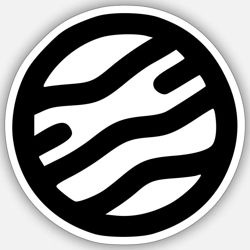 Planet - Sticker size S (10 x 10 cm) - white matte