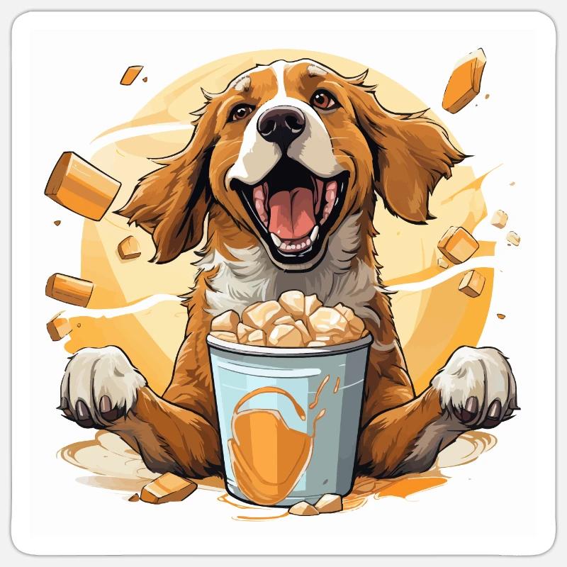 Der Koffein-Dunker - Sticker Größe S (10 x 10 cm) - Mattweiß