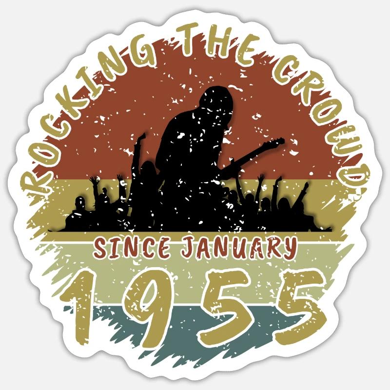 70e anniversaire Balancer cette planète GIT 01/1955 - Sticker taille S (10 x 10 cm) - blanc mat