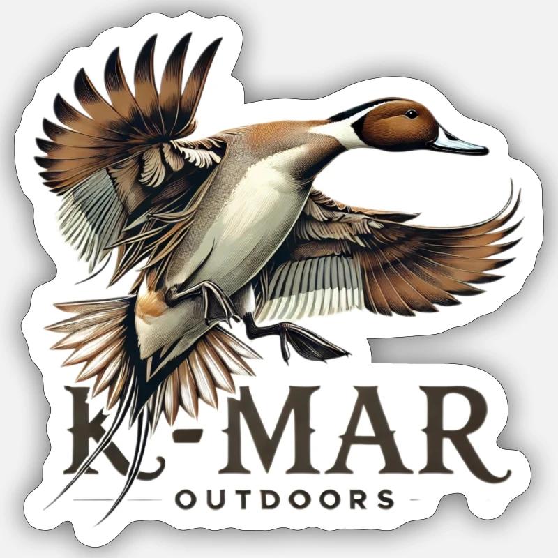 KMAR Pintail 3 - Sticker size S (10 x 10 cm) - white matte