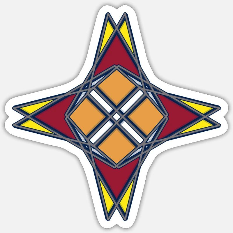 Abstract with a pattern in the middle Sticker size S (10 x 10 cm)