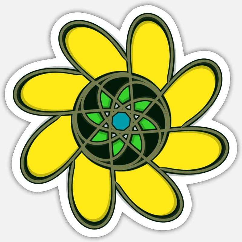 Abstract with different patterns - Sticker size S (10 x 10 cm) - white matte