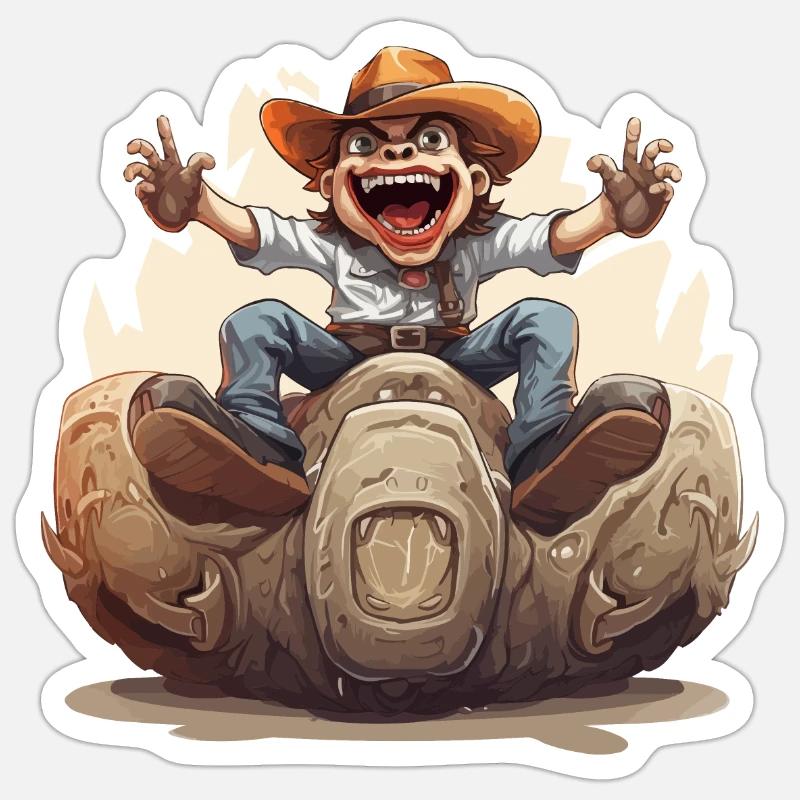 The Sloth Wrangler - Sticker size S (10 x 10 cm) - white matte