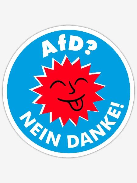 AfD? NEIN DANKE! - Sticker Größe S (10 x 10 cm) -  - Vorne