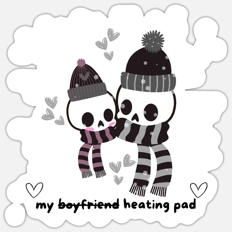 Mon coussin chauffant (mon copain) <3 Sticker taille S (10 x 10 cm)