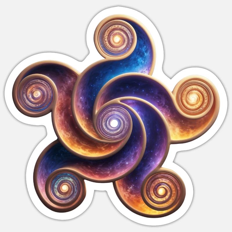 Crop Circle Etchilhampton, Royaume-Uni, 08/08/2022 - Sticker taille S (10 x 10 cm) - blanc mat
