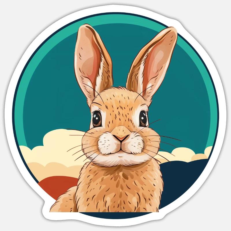 Rabbit tooth - Sticker size S (10 x 10 cm) - white matte