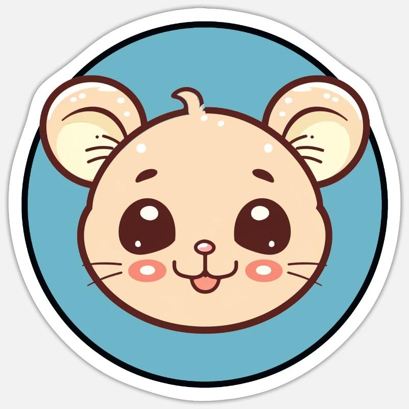 Mice Mouse Teeth - Sticker size S (10 x 10 cm) - white matte