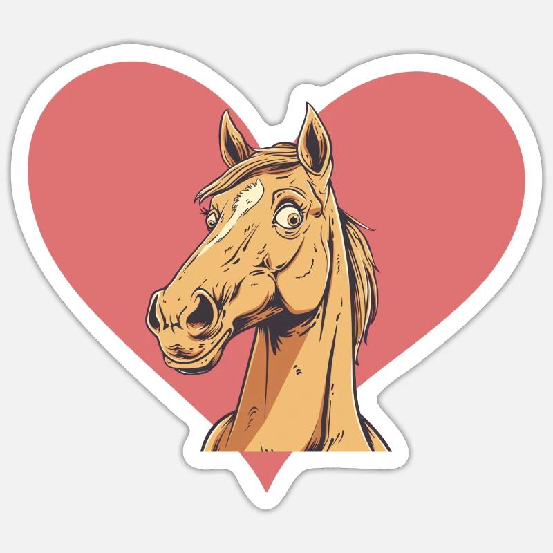 Fumier de cheval - Sticker taille S (10 x 10 cm) - blanc mat