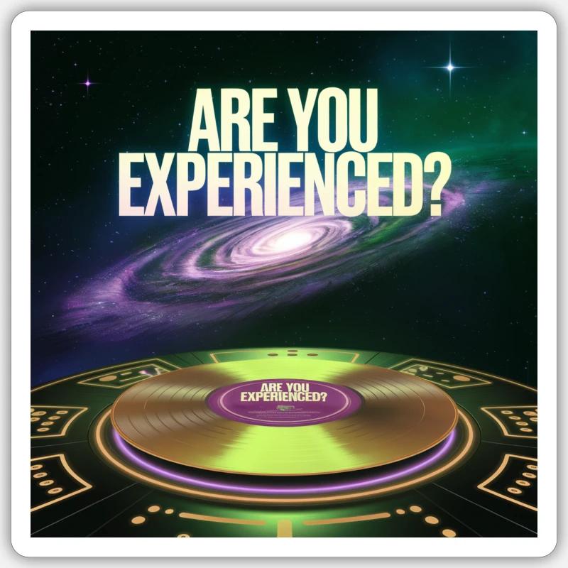 L’expérience vinyle du futur - Sticker taille S (10 x 10 cm) - blanc mat