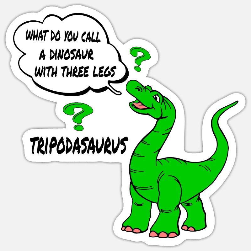 unique dinosaur fun - Sticker size S (10 x 10 cm) - white matte