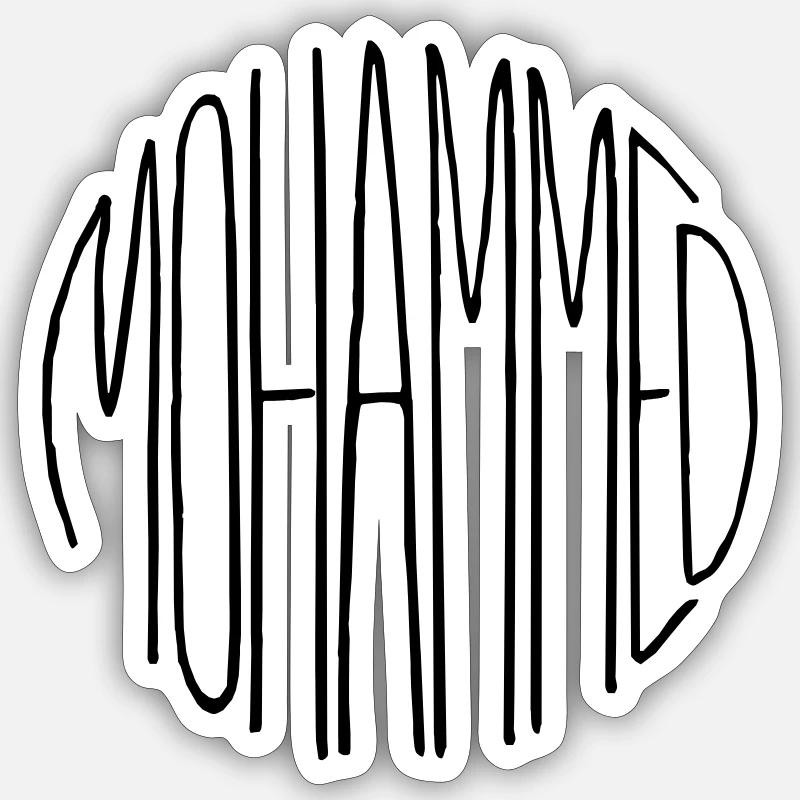 Mohammed - Sticker size S (10 x 10 cm) - white matte