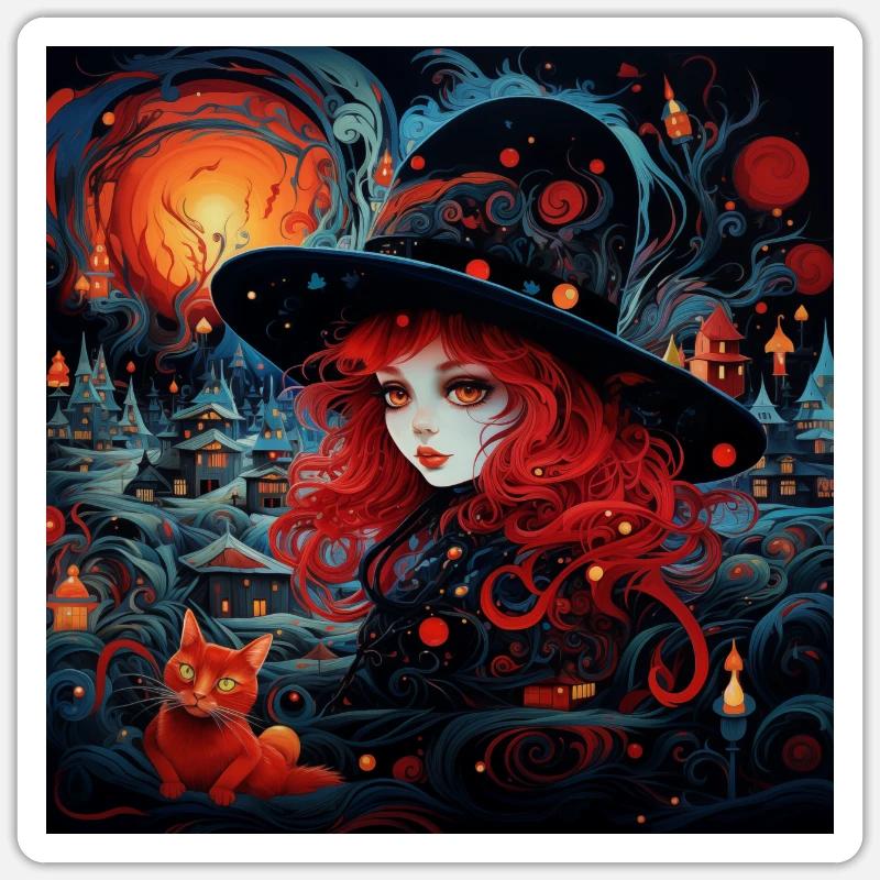 Die ätherische Hexe Sticker Größe S (10 x 10 cm)