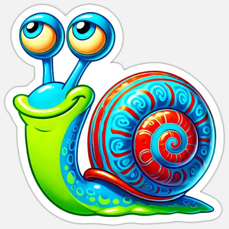Snail - Sticker size S (10 x 10 cm) - white matte