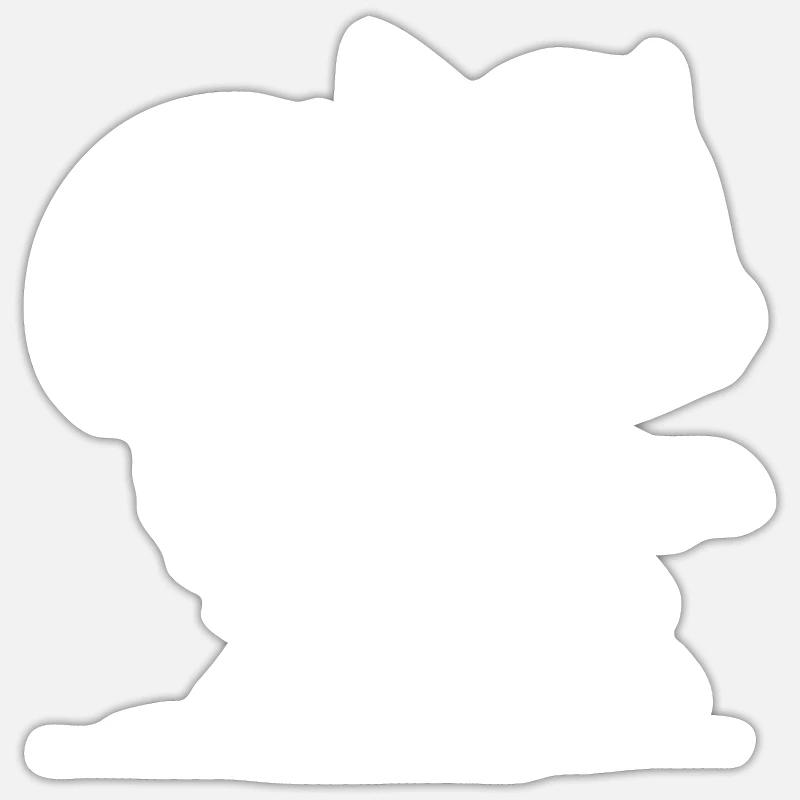 Kleines putziges Eichhörnchen Bleistift Zeichnung - Sticker Größe S (10 x 10 cm) - Mattweiß