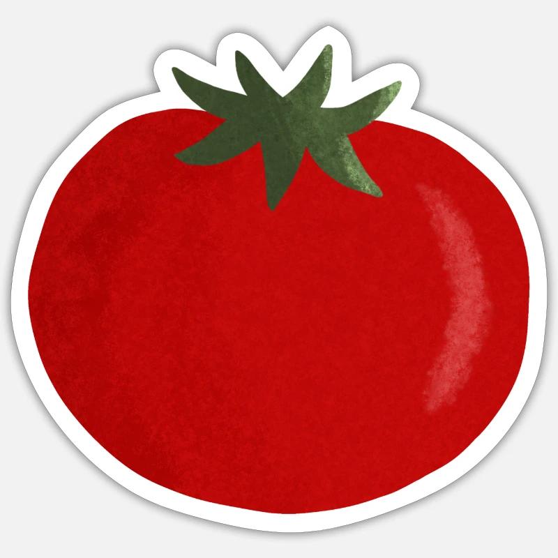 tomate - Sticker taille S (10 x 10 cm) - blanc mat