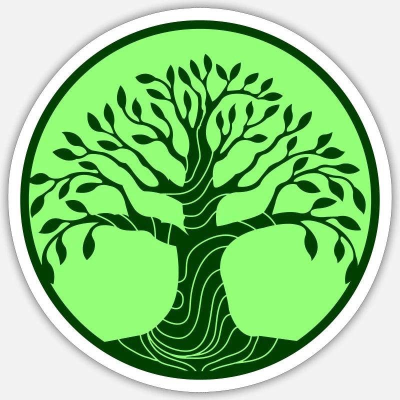 baum - Sticker Größe S (10 x 10 cm) - Mattweiß