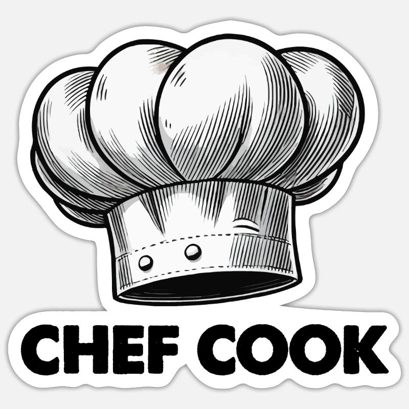 Chef Chef - Sticker size S (10 x 10 cm) - white matte