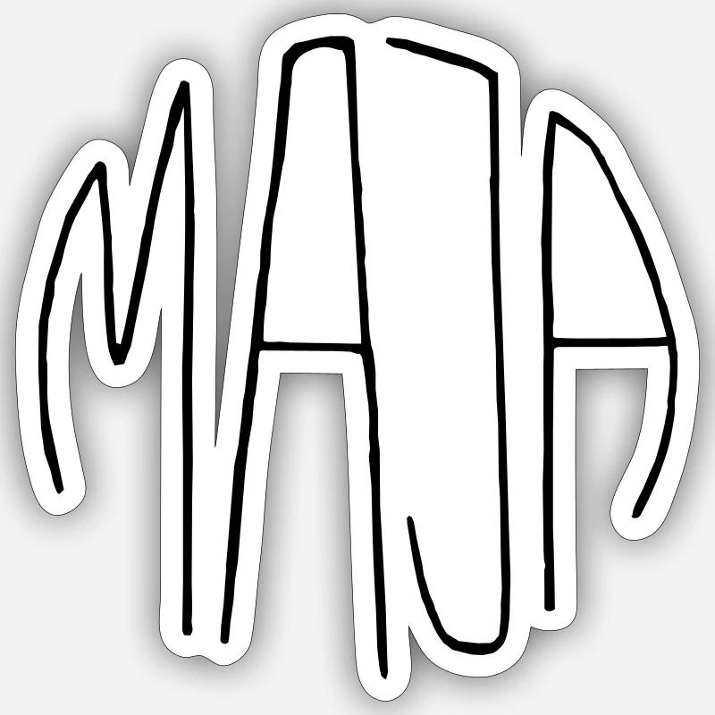Maja - Sticker Größe S (10 x 10 cm) - Mattweiß