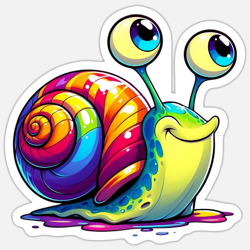 Snail - Sticker size S (10 x 10 cm) - white matte