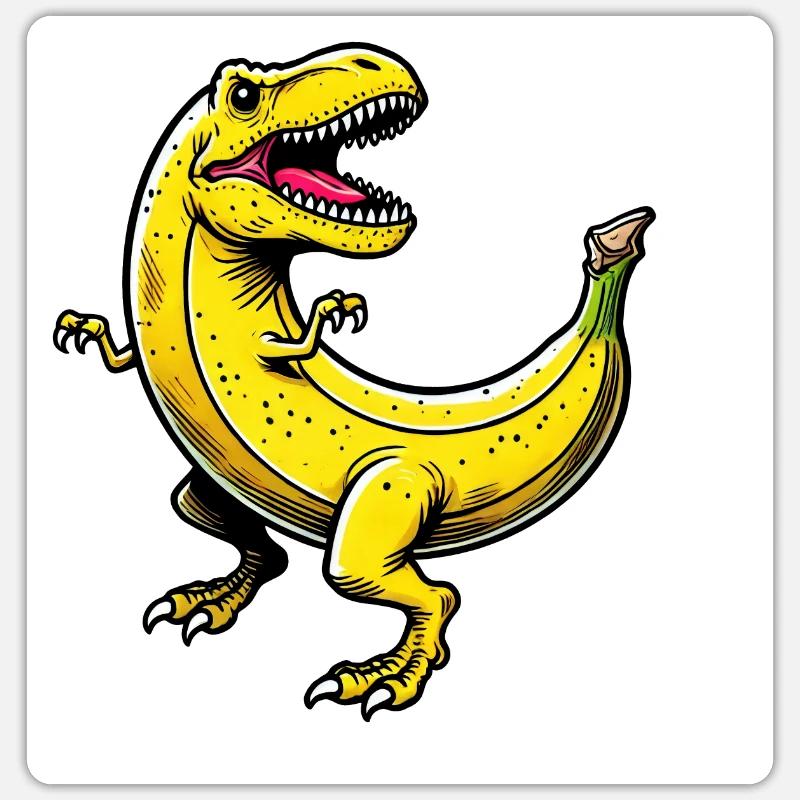 Bananasaurus – Funny Banana Raptor Sticker size S (10 x 10 cm)