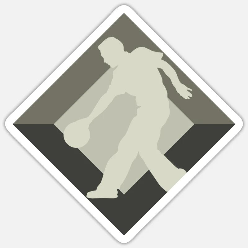 Bowling Strike Boule de bowling Sticker taille S (10 x 10 cm)