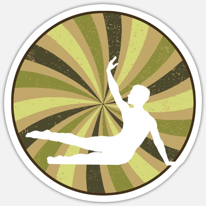 Gymnastics training Handstand - Sticker size S (10 x 10 cm) - white matte