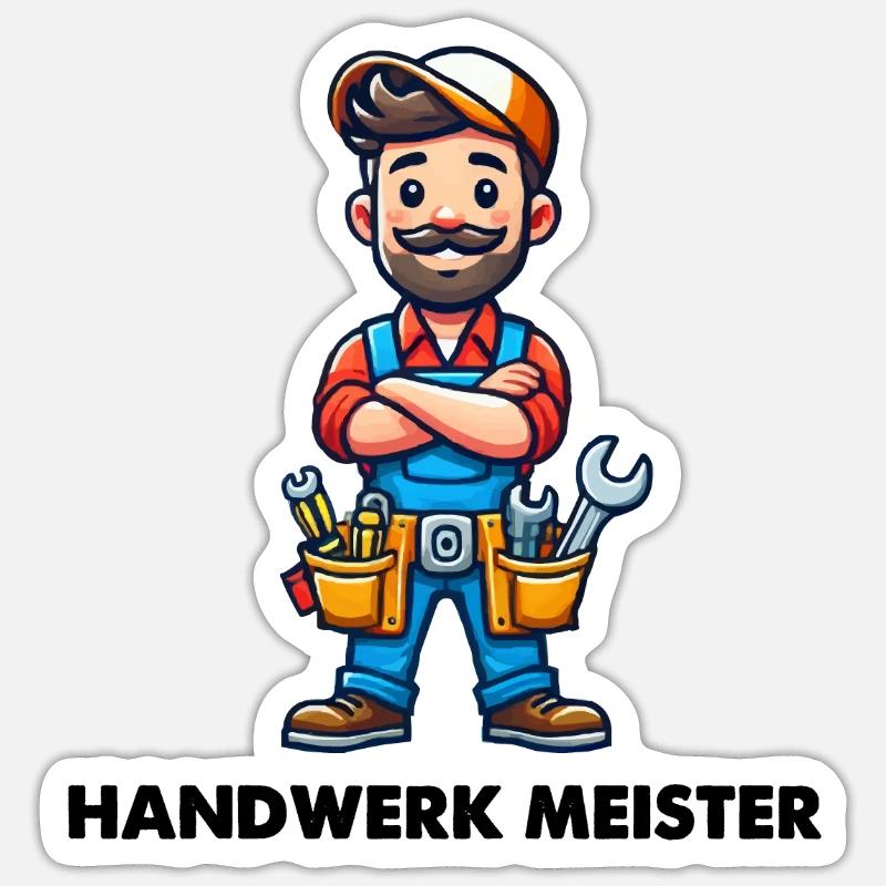 Master craftsman - Sticker size S (10 x 10 cm) - white matte