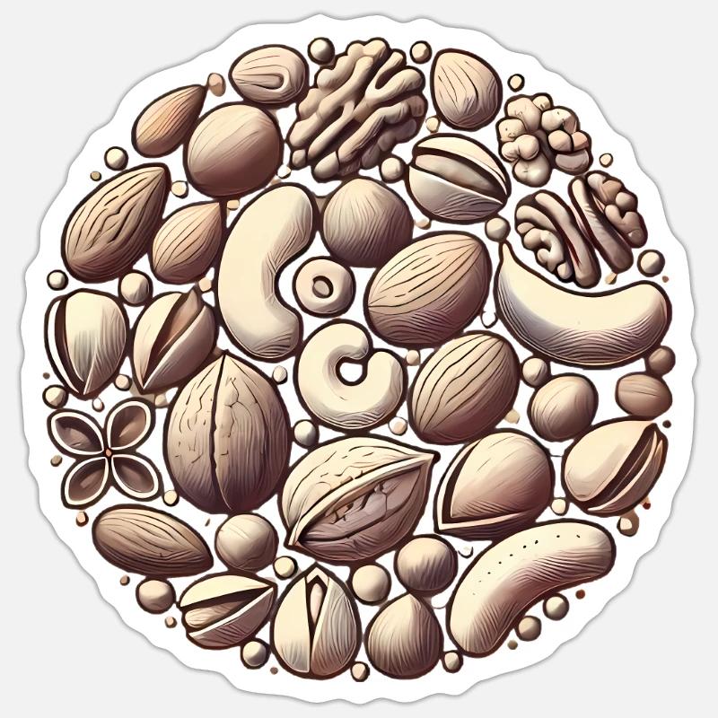 ONLY NUTS Fun Nut Lovers Design - Sticker taille S (10 x 10 cm) - blanc mat