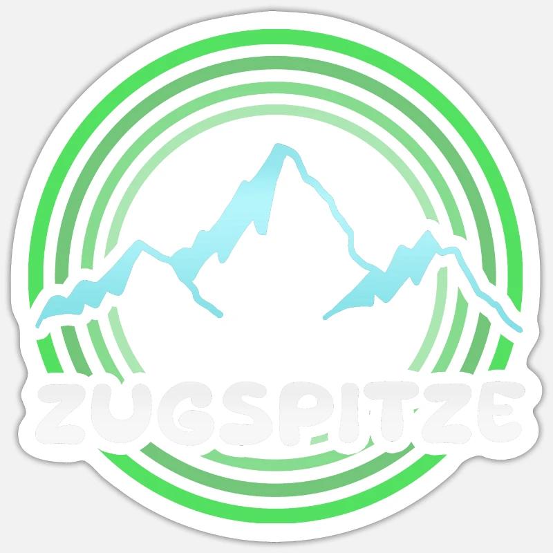 Zugspitze als Berg - Sticker Größe S (10 x 10 cm) - Mattweiß