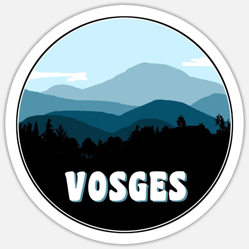 Vosges - Sticker size S (10 x 10 cm) - white matte