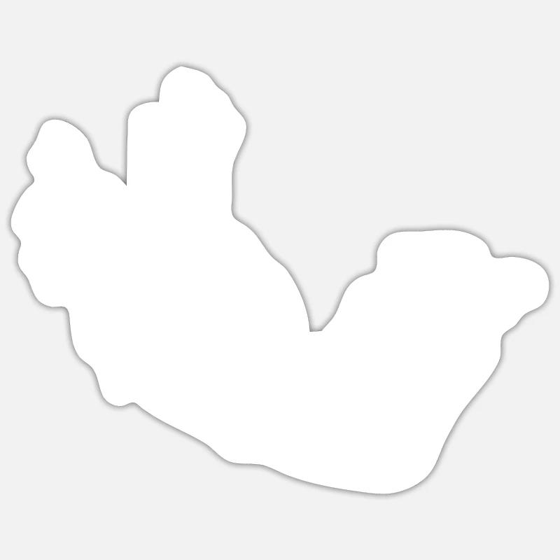 Skydiving Man Jumping Flight - Sticker size S (10 x 10 cm) - white matte