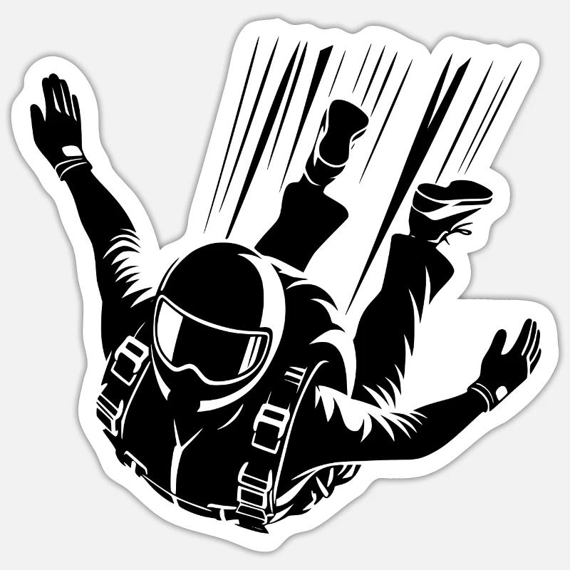 Elitetrupp Fallschirmspringer Fallschirmjäger - Sticker Größe S (10 x 10 cm) - Mattweiß