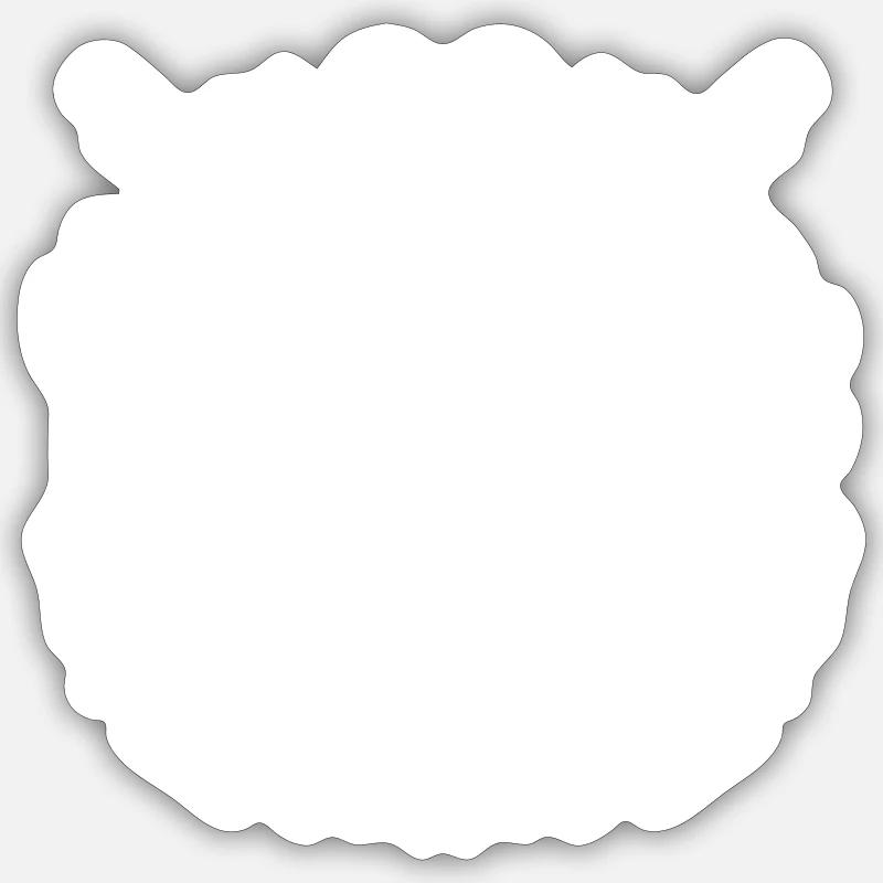 Logo western 2 - Sticker taille S (10 x 10 cm) - blanc mat